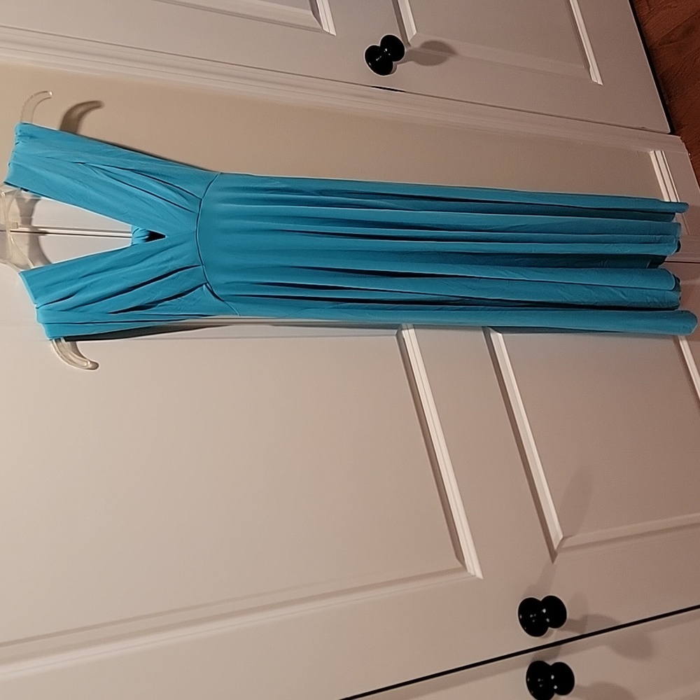 Narcisso Lang long Multi-Version wrap turquoise dress NWT